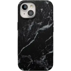 Casely iPhone 15 Plus Case | Black Pearl Marble | Bold Protective Design | Compatible with MagSafe
