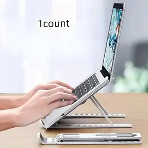 Portable Laptop Stand, 1 Count Foldable Adjustable Laptop Holder, Laptop Cooling Stand, Laptop Accessories for Home Office, Gift for Friend, Desk Mount, Monitor Riser, Computer Stand