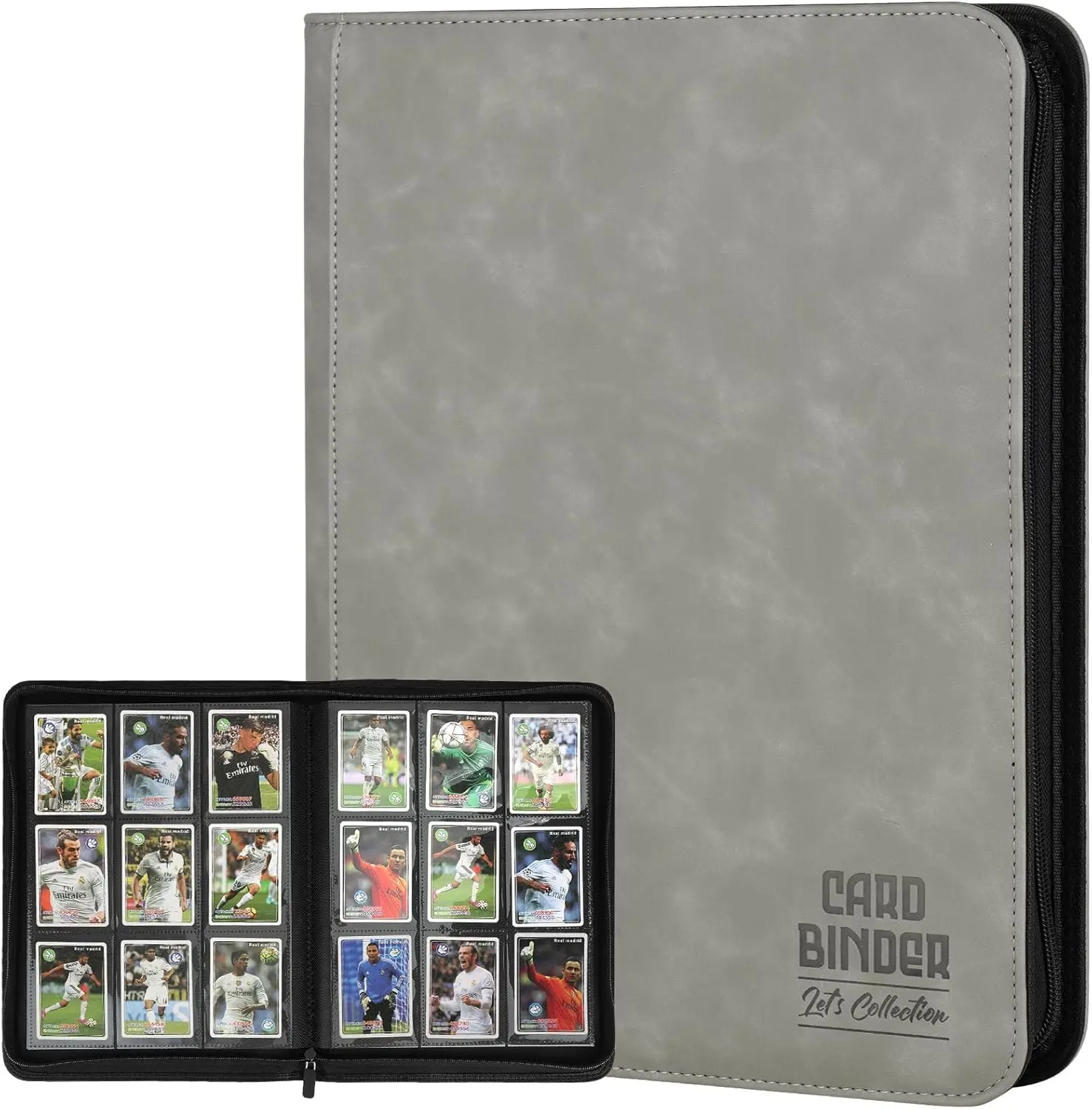 Trading Card Binder  Premium 9-Pocket Double-Sided 540 Pocket PU Card  Collection Binder for MTG, TCG, Sports Cards, Game Cards  Gray Collector  Album - TikTok Shop
