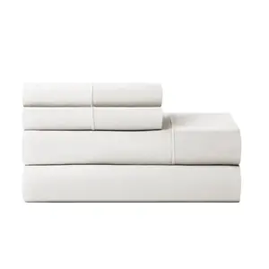 Hotel Style 4-Piece 600 Thread Count White Egyptian Cotton Adult Bed Sheet Set, King - Deep Pocket