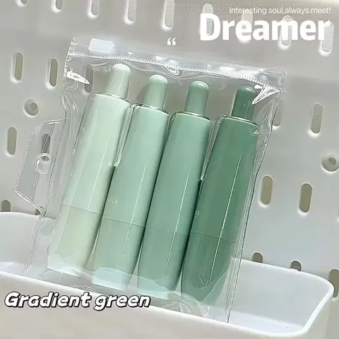4PCS Set Gradient Color Tape Set, Tape Runner Dispenser, Double-Sided Adhesive Dots & Glue Pen, Strong Permanent Bonding for Scrapbooking, Card Making, Crafts, Multifunctional Stationery Office Supplies, Office & Home Use
