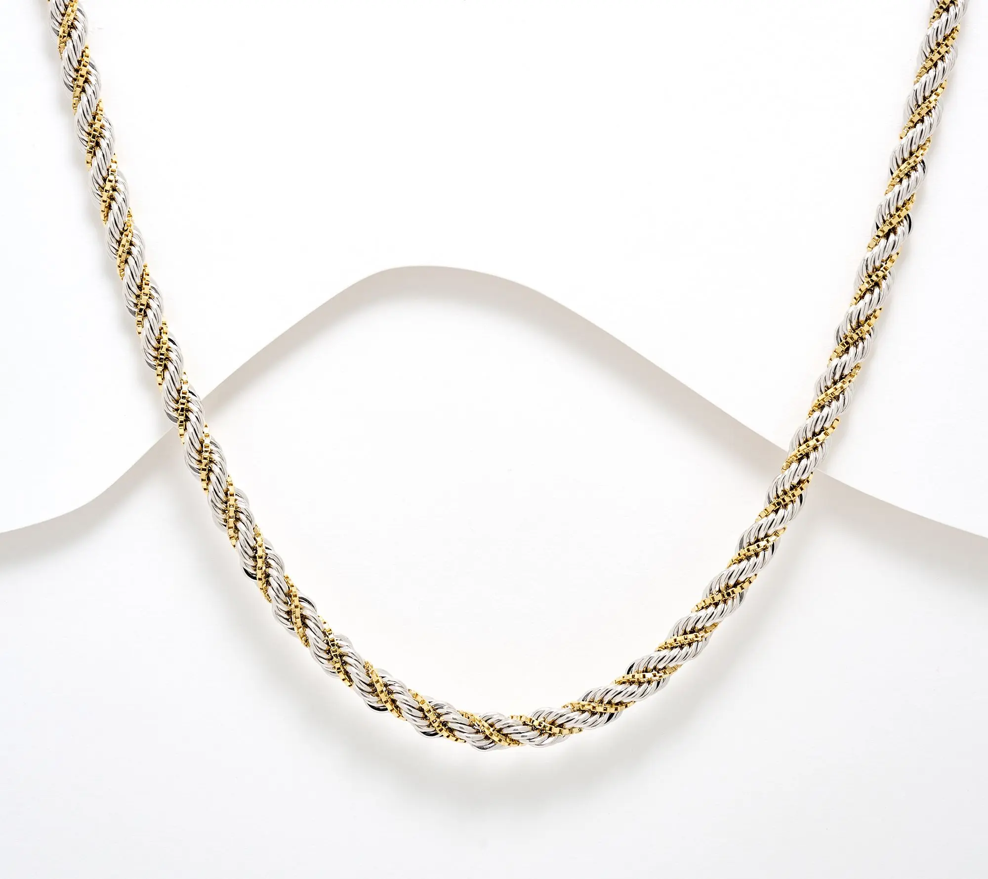 David Markstein Premier Duetto Hand Crafted Rope & Box Necklace, 18"