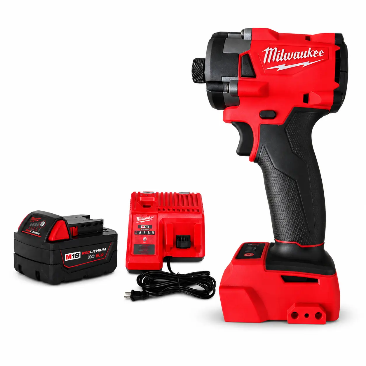 Milwaukee  Impact Driver - Rechargeable Power Tool for Heavy-Duty Drilling, Screwing Tasks, DIY Projects cordless