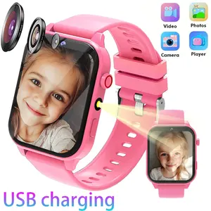 2026 New Kids’ Watch/Smartwatch — Full Touch Smartwatch, 18 Built-In Games, Educational Kids’ Game Watch, USB Charging, Silicone Strap, Camera/Photo Album, Alarm Clock/Step Counter, Watch Face—Timer—Calculator—Calendar, Children’s Gift