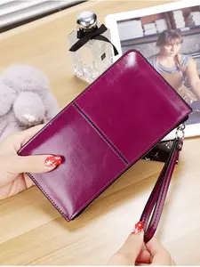 New Women's Long Wallet Vertical Folding Wallet Zipper Purse Korean Style Business Wallet Large Capacity Handbag, Stylish Ladies' Accessory for Everyday Use