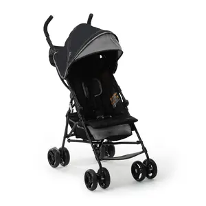 Mini Convenience Stroller – Lightweight Stroller with Compact Fold, Multi-Position Recline, Canopy with Pop Out Sun Visor and More – Umbrella Stroller for Travel and More, Gray