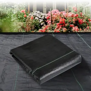 Heavy Duty Weed Barrier Fabric 3x50FT Woven Landscape Ground Cover Mat for Garden Weed Control, Commercial Geotextile Fabric for Driveway, Landscaping, Pathways & Underlayment Protection