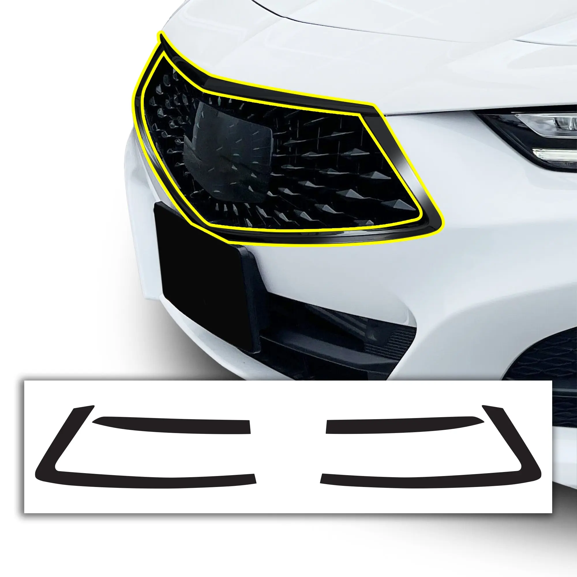 Acura TLX 2021-2025 Blackout Chrome Delete Kit - Precut Gloss Black Vinyl Overlays
