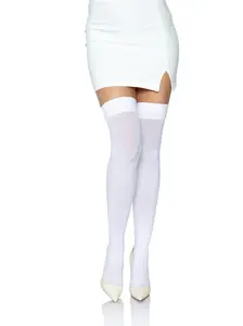 Leg Avenue Luna Thigh High Stockings - Soft, Plain Classic Design- Stylish & Comfortable Everyday Hosiery for Women Leg Avenue Luna Thigh High Stockings - Soft, Plain Classic Design- Stylish & Comfortable Everyday Hosiery for Women