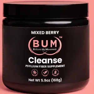 Mixed Berry Flavored (BUM) Cleanse Psyllium Husk Powder Dietary Healthcare Supplement For Digestive Regularity and Constipation Relief