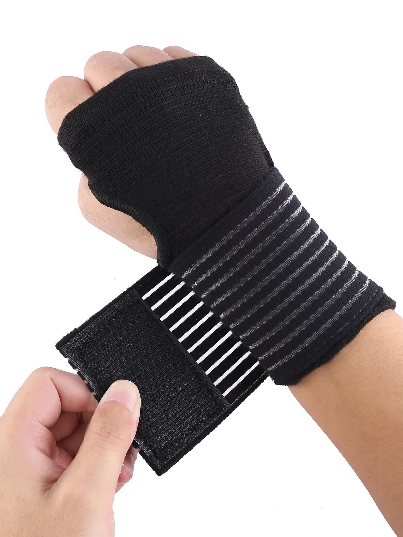 2-Pack Wrist Support Brace for Carpal Tunnel, Arthritis & Tendonitis Pain Relief, Adjustable Compression Bandage for Left/Right Hands, Breathable Comfortable Fitness Healthcare Tool (Black)