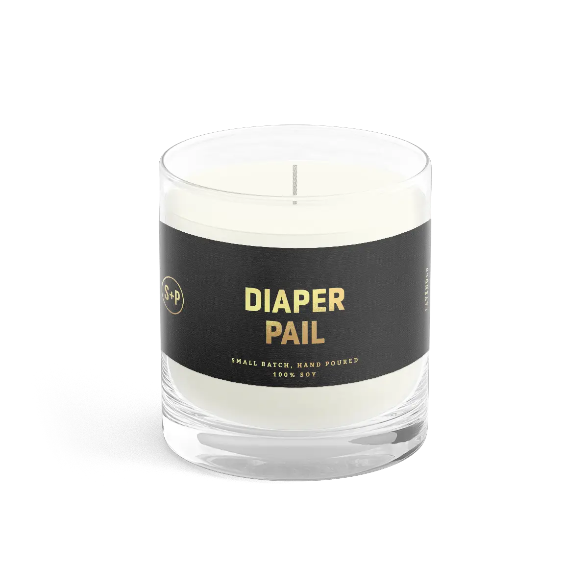 Diaper Pail - Gold Foil // Candle