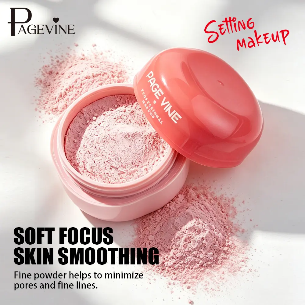 Loose Setting Powder, Lightweight Soft Focus Face Powder with Twist-Lock Sifter, Controls Shine, Blurs the Look of Pores for a Smooth Finish.