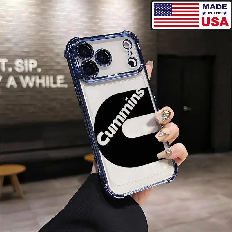 Cummins Logo Aesthetic Custom Smartphone Casing - Soft Silicon TPU, Anti-Drop Shockproof Protective Cover for iPhone 12/13/14/15/16/17 Plus Pro Max, Samsung 22/23/24/25 Plus Pro Max Ultra Handheld Devices