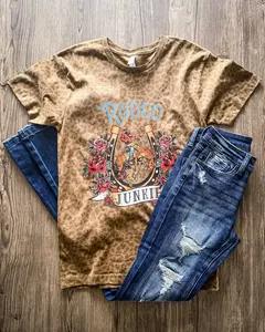Rodeo Junkie Graphic Tee in Brown Leopard
