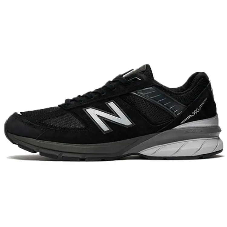 New Balance Women's 990v5 Made In Usa Black' Retro Comfort Low Top Casual Running Shoes W990BK5