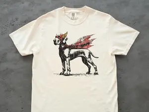 Comfort Colors Great Dane Superhero T-Shirt – Funny Fast Dog Hero Dane Tee for Comic Fans, Nerdy Geek Dog Mom or Dad Gift Vintage