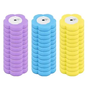 Disposable Toilet Brush Refill Set, 36pcs 3-Layer Sponge Replacement Heads, Thorough Bathroom Cleaning Tool, Household Home Supplies Accessory