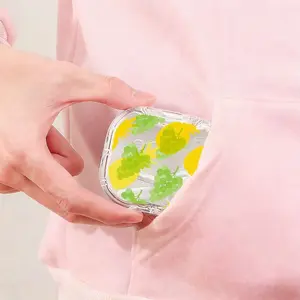 Pineapple & Grape Print Retainer Case, Cute Tropical Fruit Orthodontic Aligner Holder, Portable Dustproof Storage Box for Braces and Mouth Guards