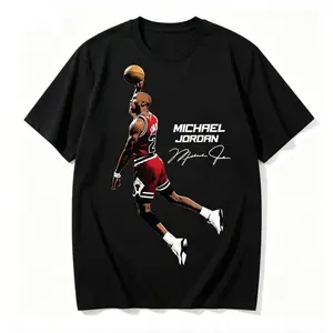 Michael Jordan Dunk Basketball Legend T-Shirt, 100% Cotton NBA Vintage Sports Graphic Tee