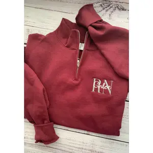 Nurse Sweatshirt-1/4 Zip Embroidered Sweatshirt-RN Sweatshirt-Nursing Student-Nurse Gift-Nursing Sweatshirt-Nurse Graduation Gift-NICU Nurse