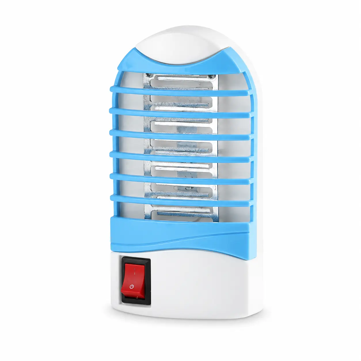 4-Pack PP Electronic Mosquito Killer Plug-In, Quiet, Energy-Saving Electric Zapper with Blue Light, Easy-Clean Tray, Portable for Indoor & Office Use