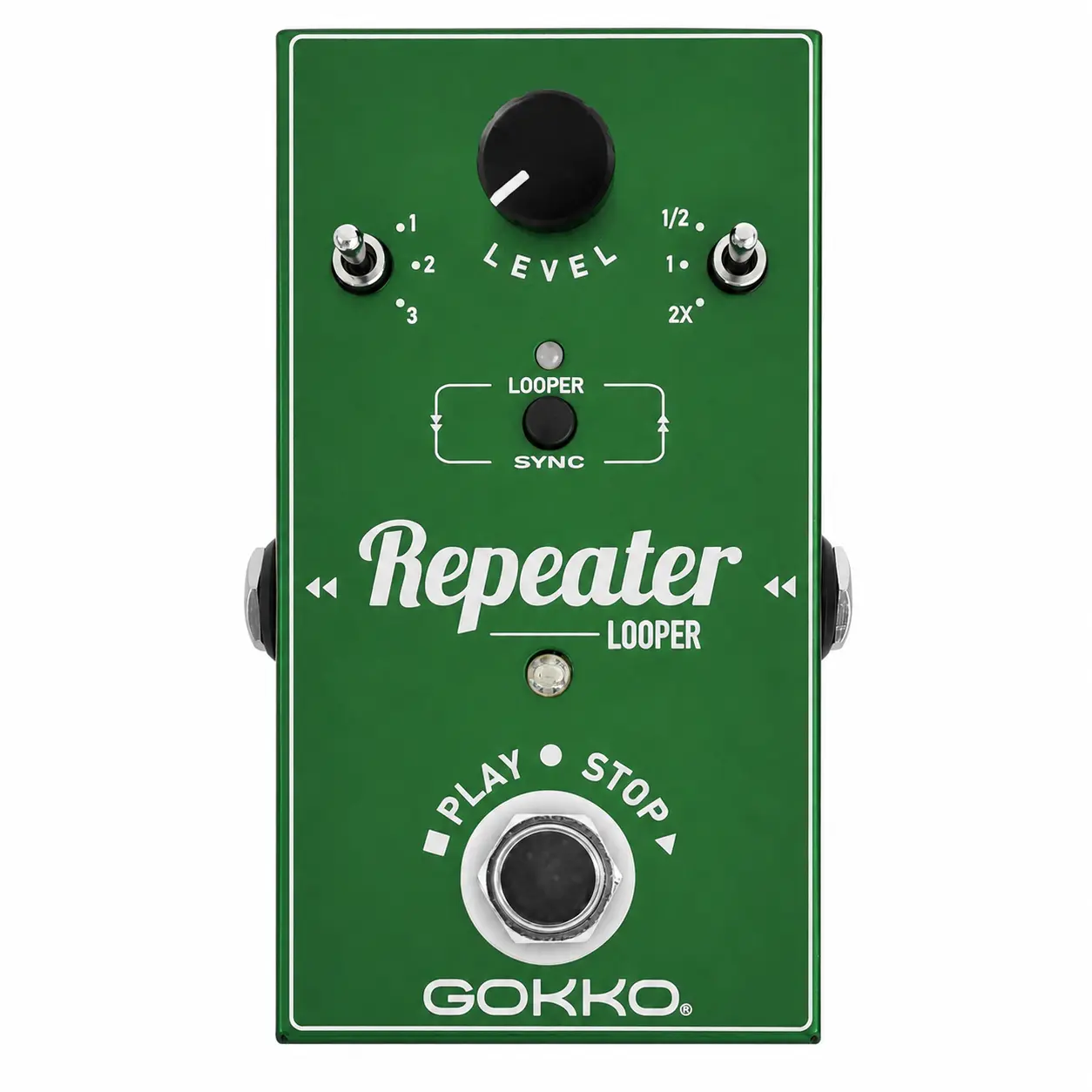 GK-27 Repeater Looper Pedal for Electric Guitar, 10-Minute Recording, 3 Memory Slots, 3 Speed Modes, USB-C WAV Import/Export