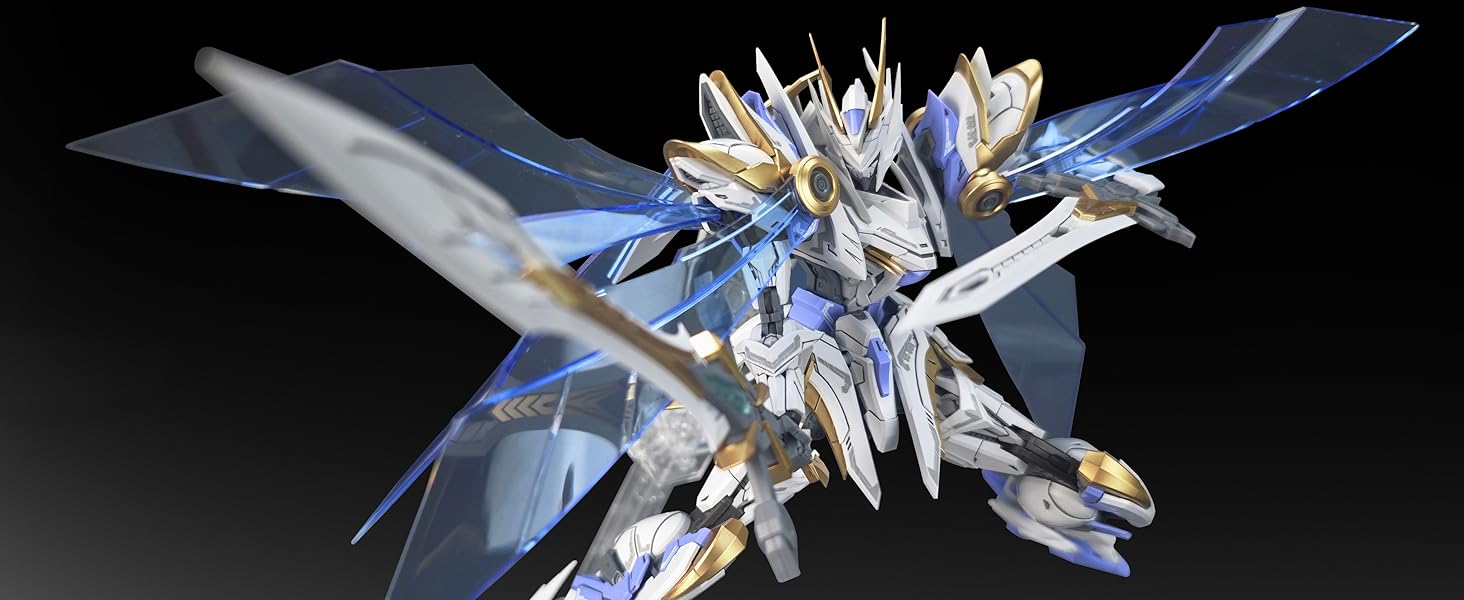 Funtasy Planet SNAA 1/144 Mecha Model Kit -Divine Invoker Percival Awakening Deluxe Edition - Articulated Action Figure Building Kit, Sovereign Sword Array, Gift for Adults & Teens