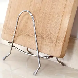 1/ 2pcs Multifunctional Cutting Board Holder - Space-Saving Storage Rack with Knife Holder, Draining Rack, and Pot Lid Holder for Restaurant and Home Kitchen - Eid Al-Adha Mubarak Gift Idea