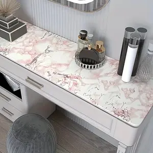 Glossy Marble Effect Marble Pattern Self-Adhesive Wallpaper Roll, Thick Waterproof High-Temperature Resistant, Full Coverage Decorative Wall Sticker for Living Room, Kitchen, Bathroom