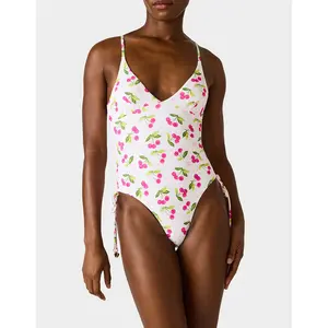 Betsey Johnson JUICY CHERRY ONE PIECE SWIMSUIT PINK MULTI