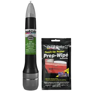 Dupli-Color AGM0520 Metallic Medium Green Pearl Exact-Match Scratch Fix All-in-1 Touch-Up Paint Compatible with GM Vehicles Bundle with Prep Wipe Towelette (2 Items)