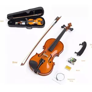 Fontai 1/4 New Violin With Hard Case, Bow, Rosin, Adjustable Shoulder,Beginner,