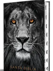 Biblia RVR 1960 letra grande tamaño manual, tapa dura León de Juda con índice / Spanish Bible RVR 1960 Handy Size Large Print Hardcover Lion of Judah with In (Spanish Edition)