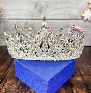 Queen Crown, Silver Princess Tiaras and Crowns Wedding Tiara and Crown for Bride
