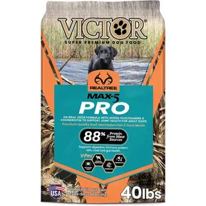 Super Premium Dog Food – Realtree MAX-5 PRO High Protein Dry Kibble – Promotes Joint Health with Glucosamine – 30% Protein, Gluten Free for Active & Sporting Adult Dogs, 5lb