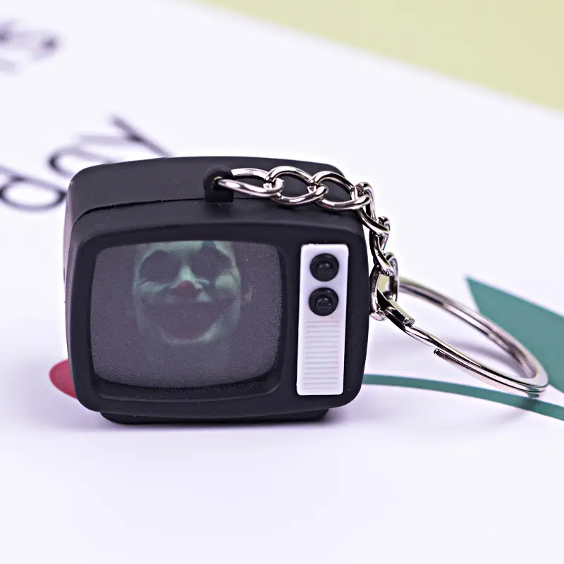 Hazbin Hotel Vox Mini TV Keychain: Glowing, Talking, Light & Sound Toy - Perfect Gift for Fans!