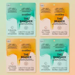 Avatara 2-Step Treatment Variety 4 Pack - The Banisher & The Beamer - Clearer Brighter Days - K-Beauty Technology - 4x Blemish Dots - 4x Brightening Dots