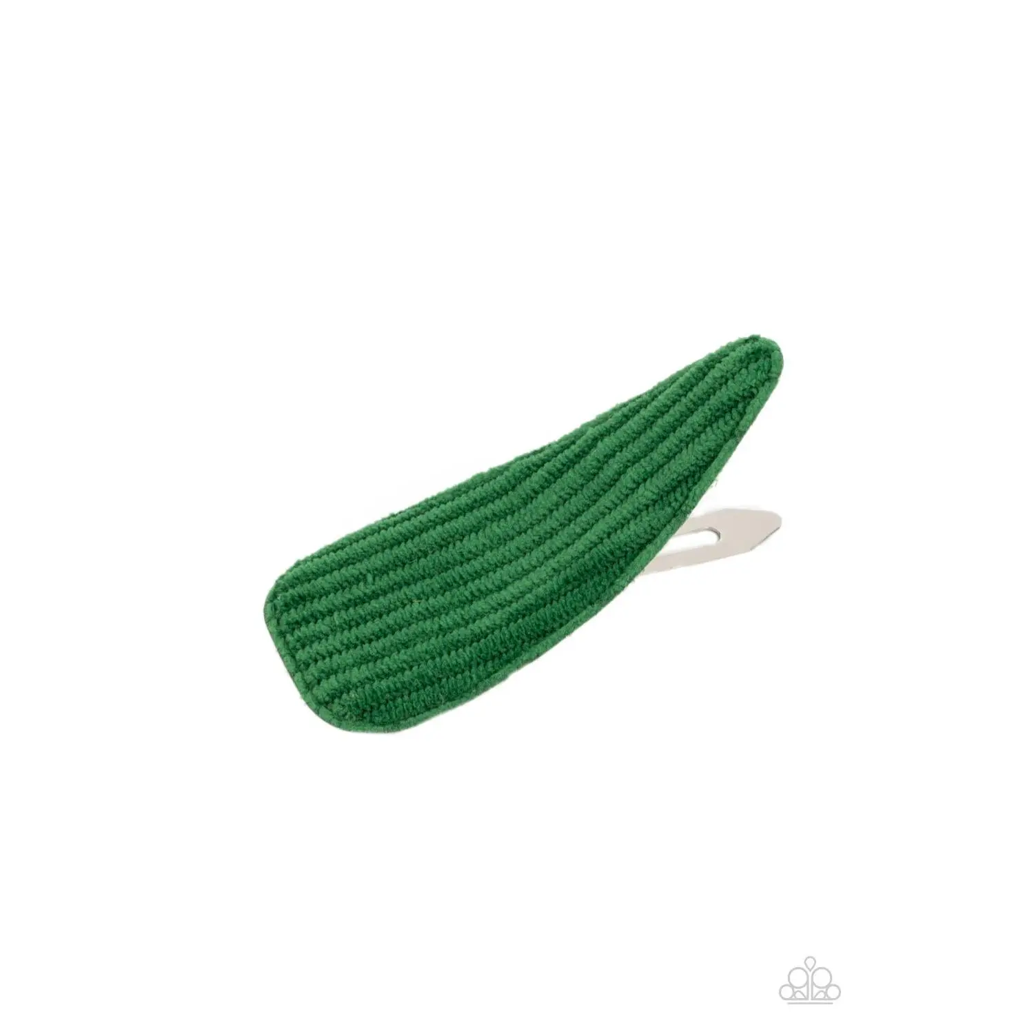 Colorfully Corduroy - Green Hair Clip - Paparazzi