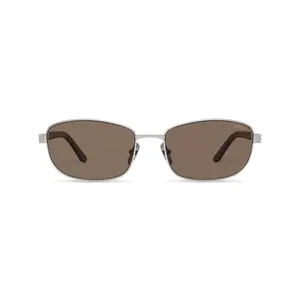 DIMA Eyewear Glint Rectangular Sunglasses– Stainless Steel & Bio-Acetate Frame, Classic Square Design,UV Protection, Lightweight Unisex Fashion Eyewear for Office, Travel & Daily Wear