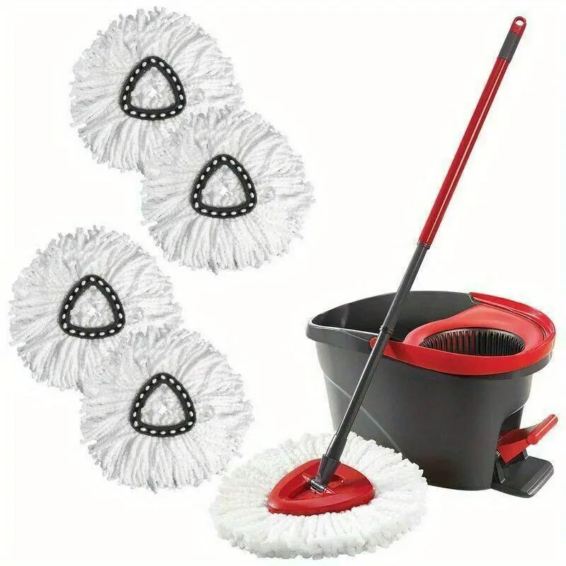 Spin Mop Replacement Cloth, 1 Count High Water Absorption Rotating Mop Head Cloth, Triangle Mop Heads, Easy Cleaning Dust Mop Head, Cleaning Supplies for All Surfaces