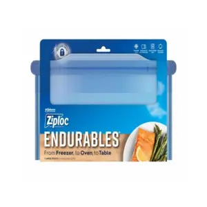 212 MAIN 64oz Ziploc Endurables Large Pouch - Silicone Seal Oven Safe Kitchen Preserving Container, Kitchen Utensils Storage Solution