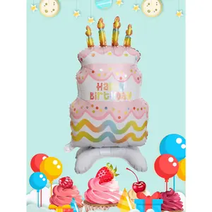 Birthday Cake Standing Foil Balloon Decoration F07M1-13
