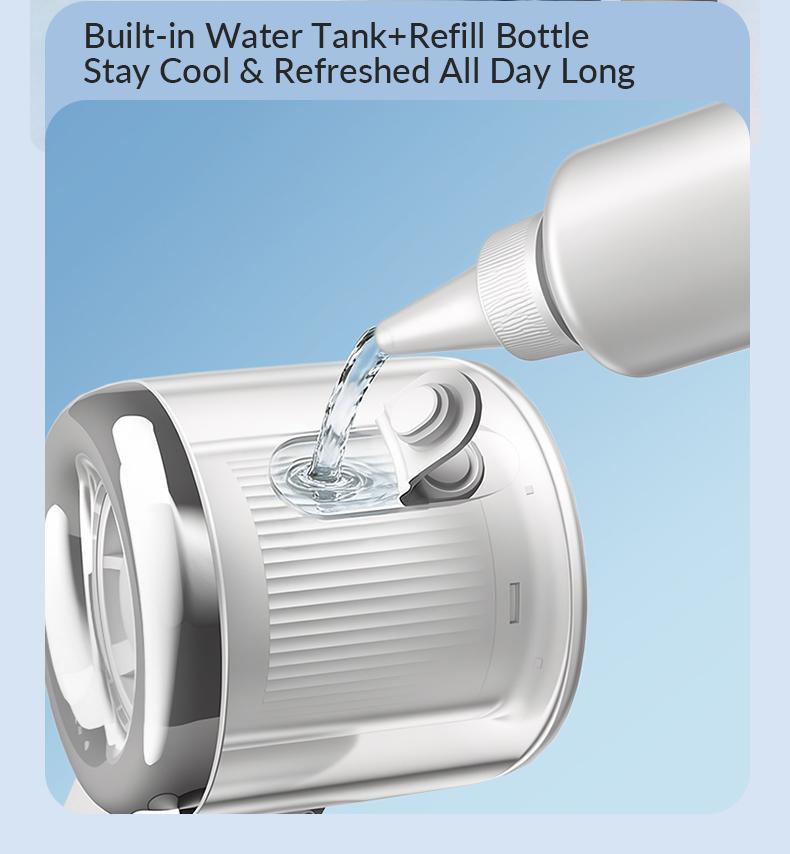 Handheld Mist Fan, Portable Rechargeable Cooling Fan with Water Spray, Personal Mini Fan for Face, Travel Beach Camping Outdoor Office Summer Fan