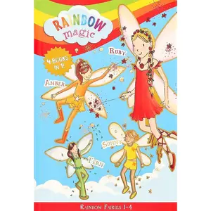 USED-Rainbow Magic Rainbow Fairies: Books #1-4: Ruby the Red Fairy, Amber the Orange Fairy, Sunny the Yellow Fairy, Fern the Green Fairy by Meadows, Daisy (Paperback)
