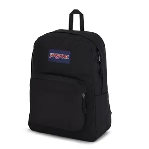 Jansport Packback - Black Backpack with Blue Logo Brand Jansport Packback