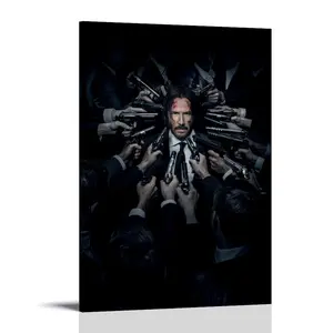 John-wick 2 Poster Posters Music Album Cover Posters Canvas Wall Art High-Resolution Vintage Band & Artist Prints for Room