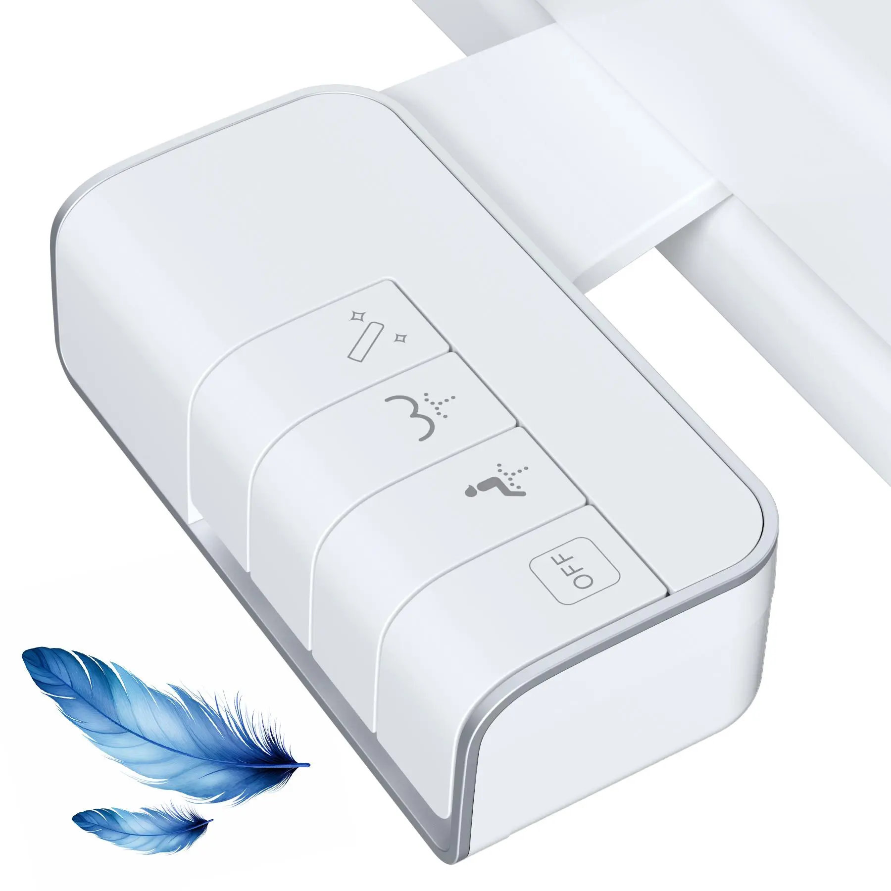 Bidet Attachment for Toilet, Self Cleaning Fresh Cold Water Sprayer Bidet Attachment with Dual Nozzle for Feminine and Posterior Wash, Bidet Parts for Existing Toilets, Bathroom Accessories, Handheld Bidet Accessories, Modern Bidet Sprayer