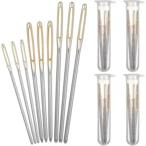 36 Pcs Large-Eye Blunt Needles, Stainless Steel Yarn Knitting Needles Crafting Knitting Weaving Stringing Needle for Sewing Crochet Embroidery