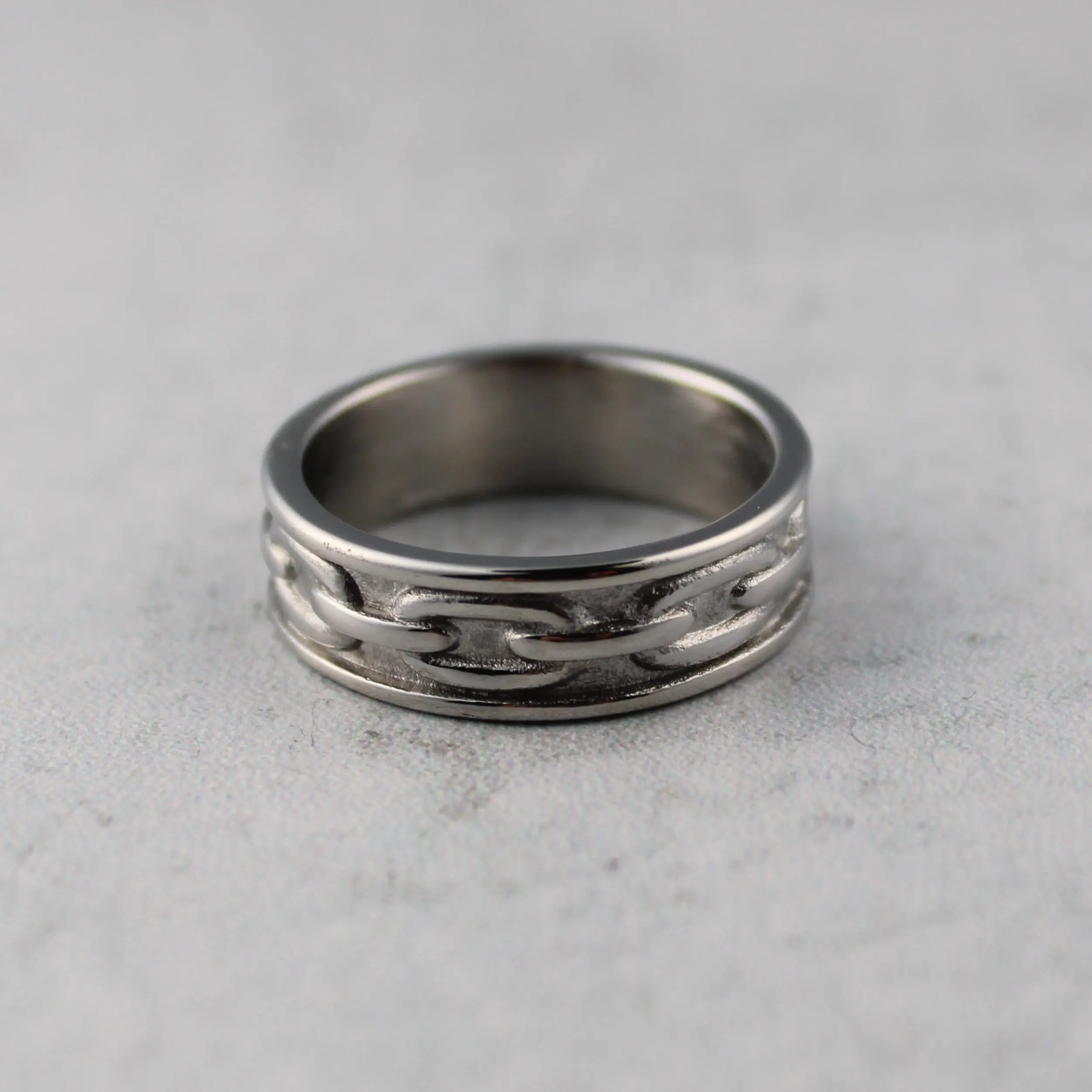 Silver Chain Link Ring